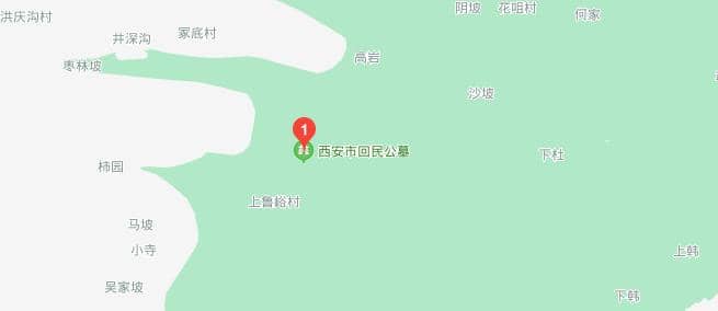 西安市回民公墓在陕西西安灞桥区洪庆街道上鲁峪村